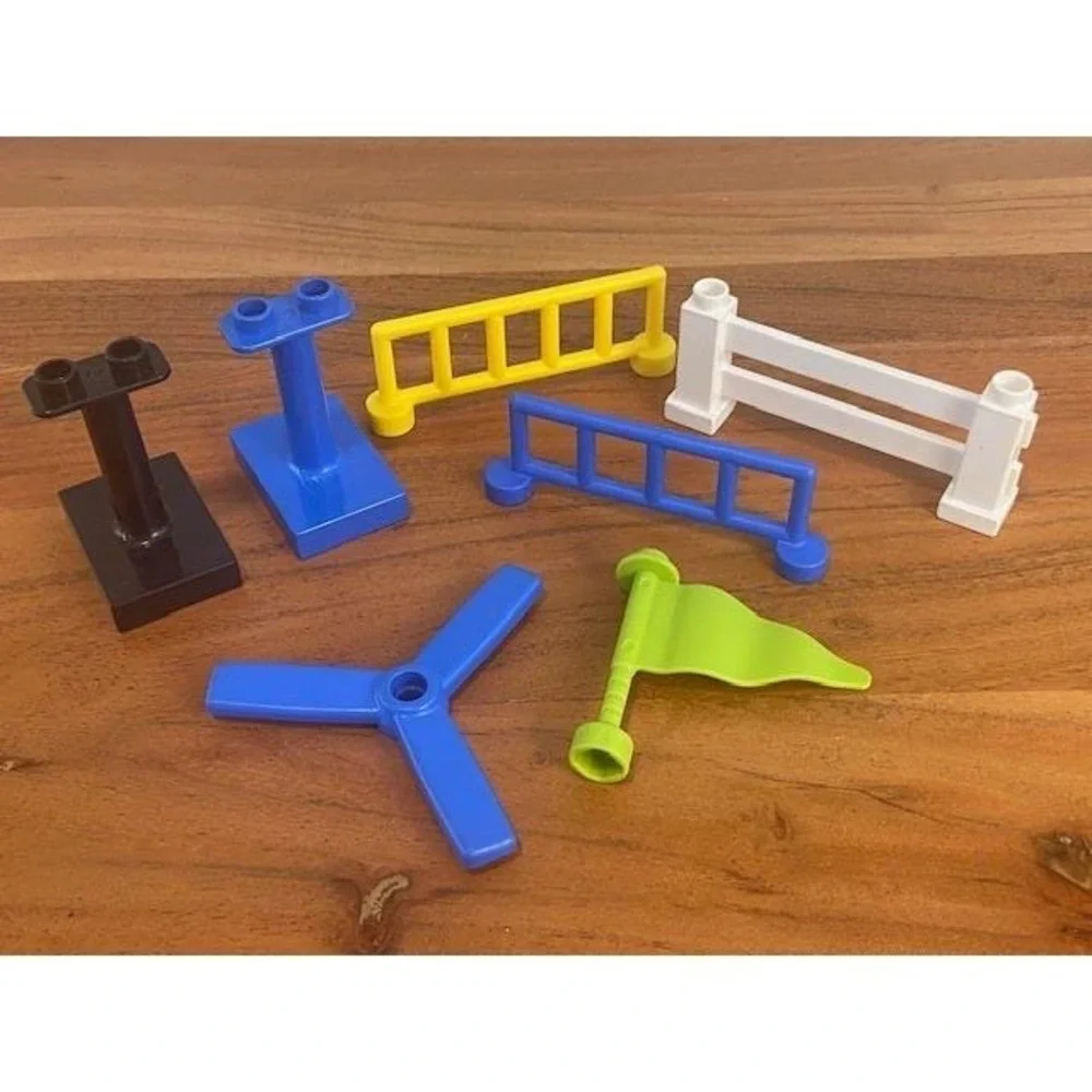 LEGO Duplo Specialty Pieces Lot of 50 Zoo Tiger Piston Cup Octan Racing Trophy